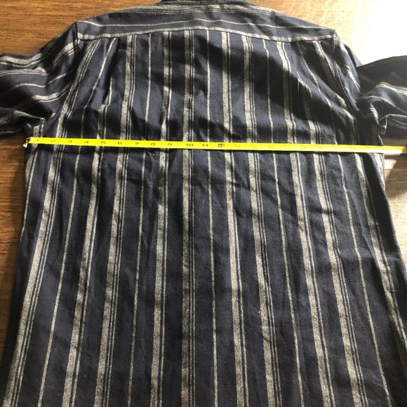 Vince Blue Gray Stripe 100% Cotton Button Down - Picture 6 of 8